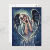 La carte postale blessée d'ange (Devant / Derrière)