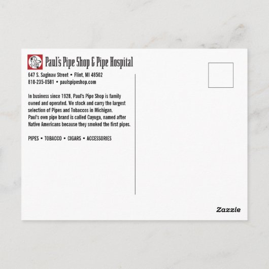 La carte postale Cayuga de Paul (Dos)