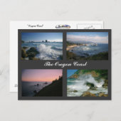 La carte postale de côte de l'Orégon (Devant / Derrière)
