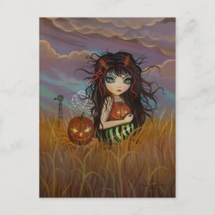 La carte postale de la fée d'Halloween