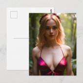 La carte postale de la fille du bal (Devant / Derrière)
