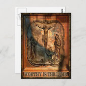 La carte postale de l'agneau est digne (Devant / Derrière)