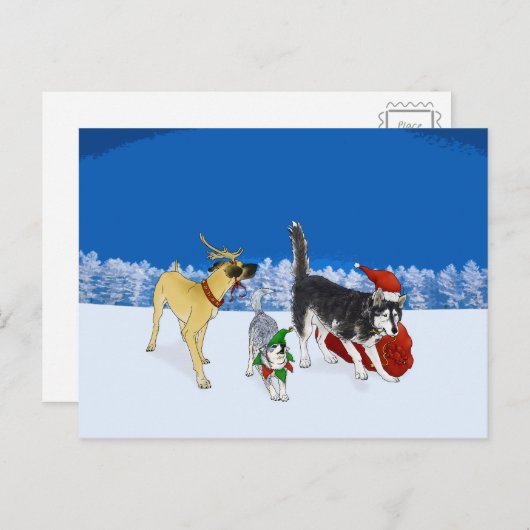 La carte postale de l'équipage Carol Christmas (Devant / Derrière)