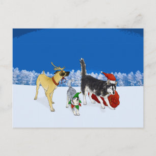 La carte postale de l'équipage Carol Christmas