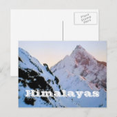 La carte postale de l'Everest de l'Himalaya (Devant / Derrière)