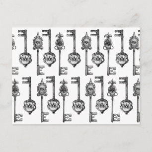 La carte postale de porte - clé