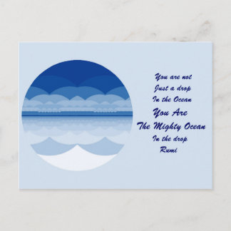 La carte postale de Rumi Quote. Design d'Ocean Man