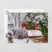 La carte postale de vœux de rétablissement du peti (Devant / Derrière)