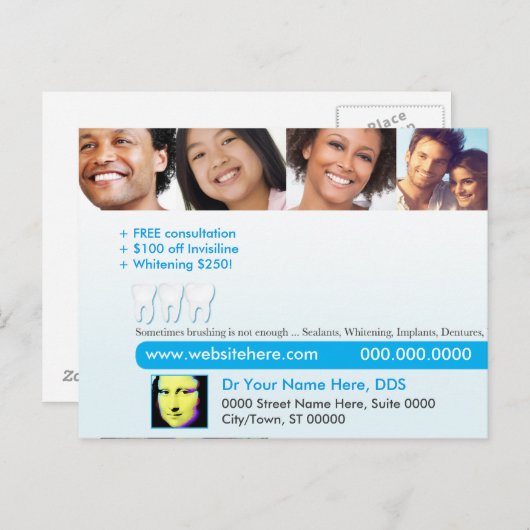 La carte postale dentaire | balayant parfois n'est (Devant / Derrière)