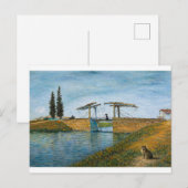 La carte postale du chat au pont de Langlois (Devant / Derrière)