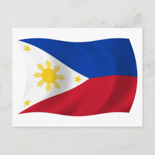 La carte postale du drapeau des Philippines