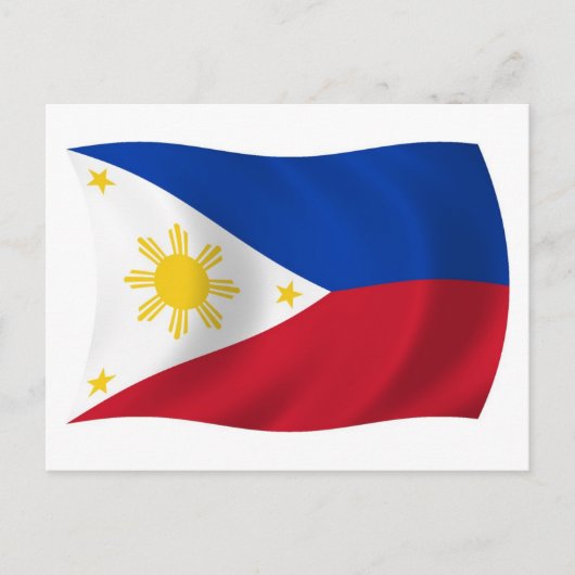 La carte postale du drapeau des Philippines (Devant)