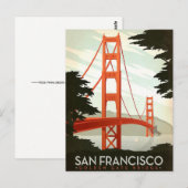 La carte postale du Golden Gate Bridge (Devant / Derrière)