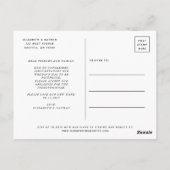 La carte postale du Mariage d'attente mérite (Dos)