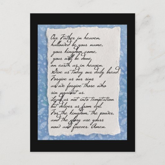 La carte postale du Notre Père (Devant)