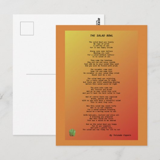 La carte postale du Saladier (Devant / Derrière)