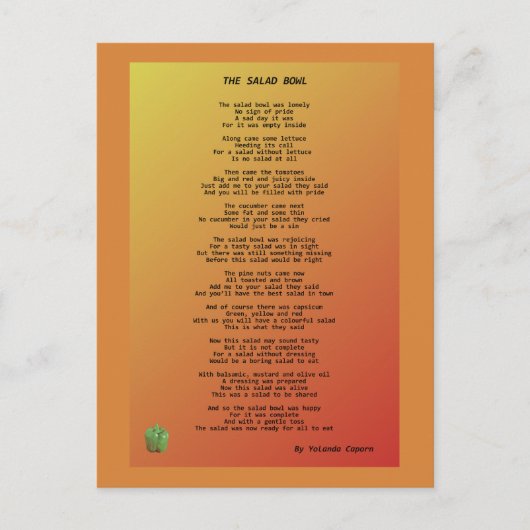 La carte postale du Saladier (Devant)