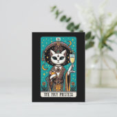 La carte postale du tarot de la grande prêtresse c (Debout devant)