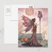 La carte postale fantastique de la fée du dragon d (Devant / Derrière)