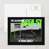 La Carte postale légendaire Area 51 (Devant / Derrière)