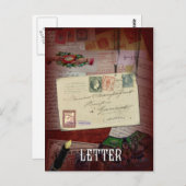 La carte postale Lenormand "La Lettre" (Devant / Derrière)