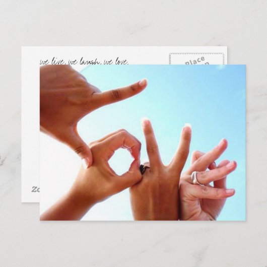 la carte postale LOVE (Devant / Derrière)