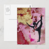 La Carte Postale Originale De La Fille Yoga (Devant / Derrière)