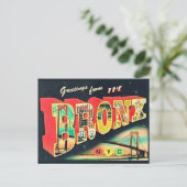 La carte postale rétro du Bronx NY (Debout devant)