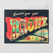 La carte postale rétro du Bronx NY (Devant)