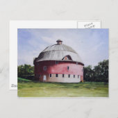 La carte postale Round Barn (Devant / Derrière)