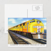 La carte postale vintage Streamliner (Devant / Derrière)