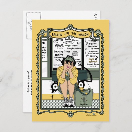 La Carte Postale Wagon_C_ Est Tombée (Devant / Derrière)