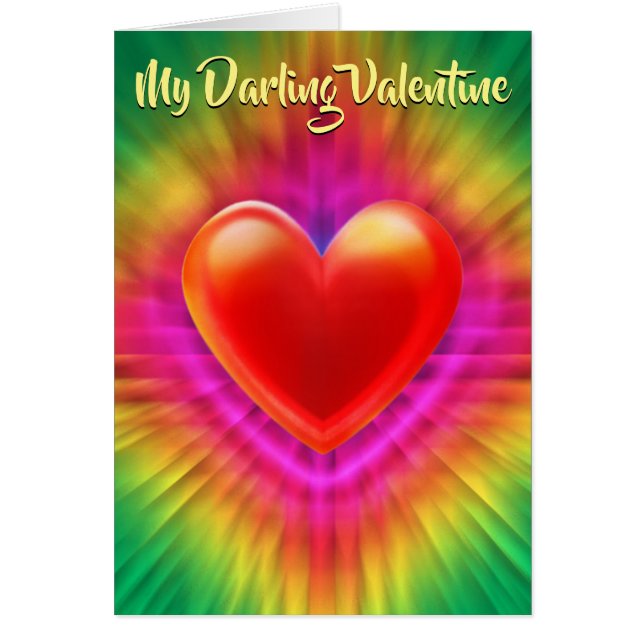 La carte psychédélique de Valentine aime le design (Devant)