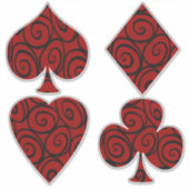 La carte Rose de la reine est costume Sticker (Devant)