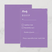 La carte RSVP Royal Améthyste (Devant / Derrière)