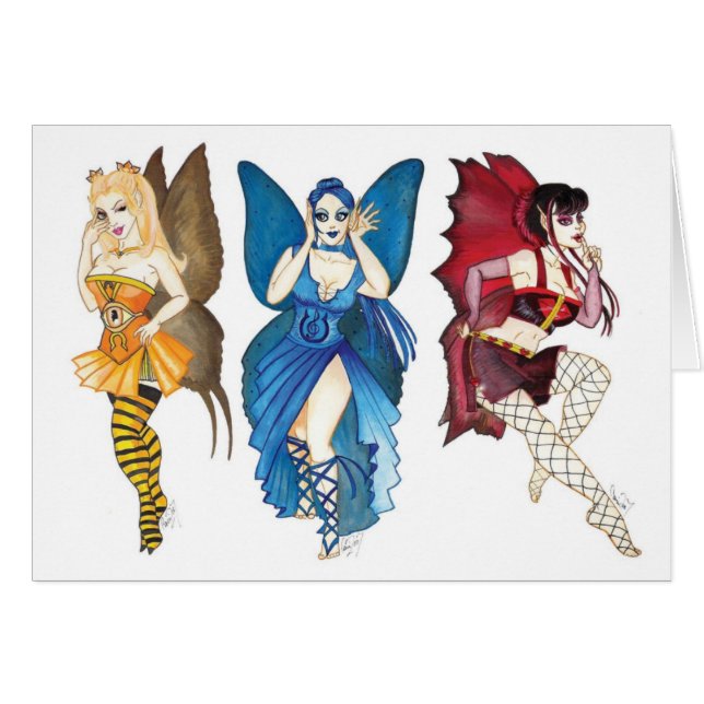 La carte sage de trois fées (Devant horizontal)