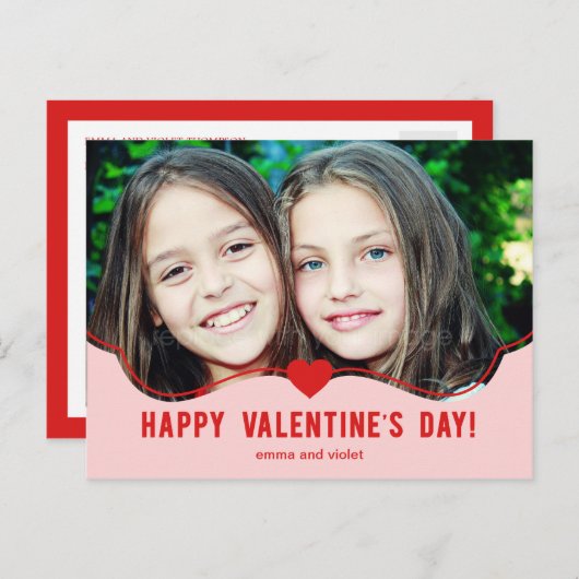 La carte Saint-Valentin tout simplement adorable (Devant / Derrière)