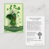La carte sainte de St Patrick avec la belle prière (Devant / Derrière)