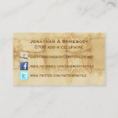 La carte sociale de profil de voyageur (Dos)