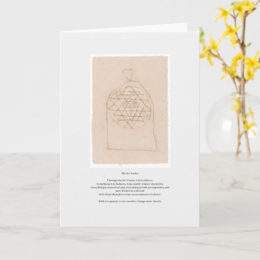 La carte Sri Yantra (Fleur jaune)