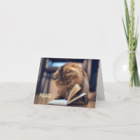 La carte Studieuse Cat Note Card
