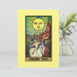 La carte Sun Tarot Carte de remerciements jaune