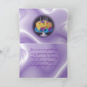 La carte tardive de gâteau d'anniversaire de (Intérieur)