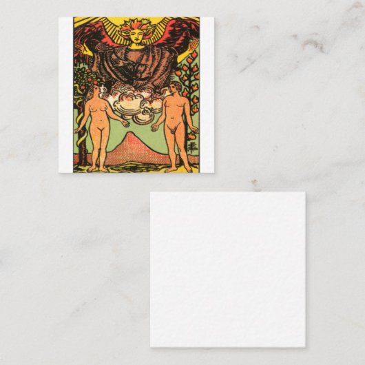 La carte Tarot Lovers (Devant / Derrière)