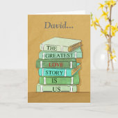 La carte unique Love Story d'anniversaire réserve (Fleur jaune)