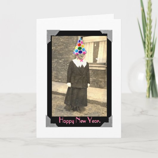 La carte vintage de nouvelle année (Devant)