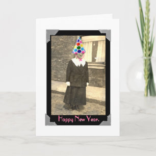 La carte vintage de nouvelle année