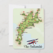 La carte vintage des Cotswolds (Dos)