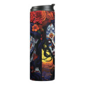 La Catrina Calavera Dag van de Dode Halloween Thermosbeker (Gedraaid links)