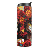 La Catrina Calavera Dag van de Dode Halloween Thermosbeker (Gedraaid links)